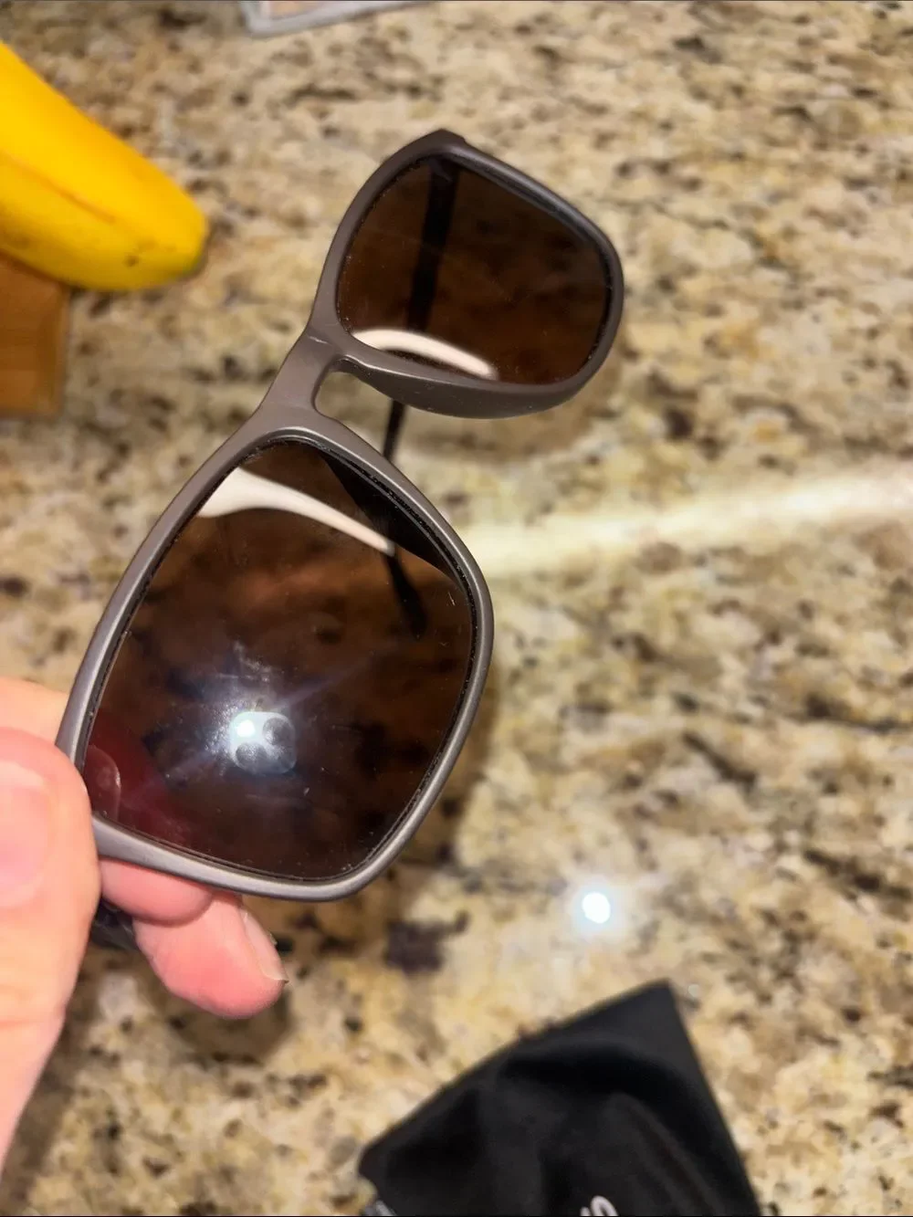 Kohl's Men’s Matte Black Sunglasses with Shady Rays cloth bag